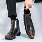 Brett™ | Elegant Burnished Dress Boots