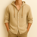 Milton - Relaxed Hooded Button-Up Shirt
