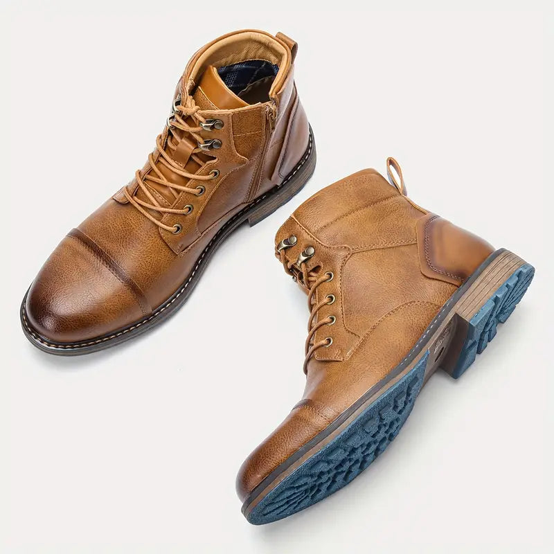 Brian™ | Classic Cap-Toe Lace-Up Boots