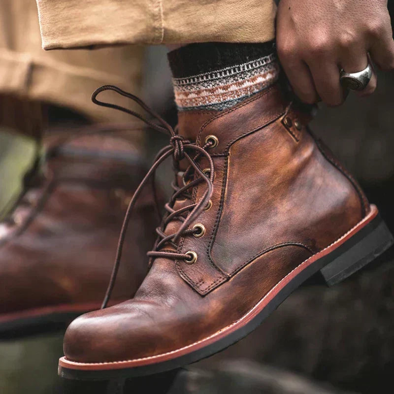 Craig™ | Vintage Lace-Up Ankle Boots