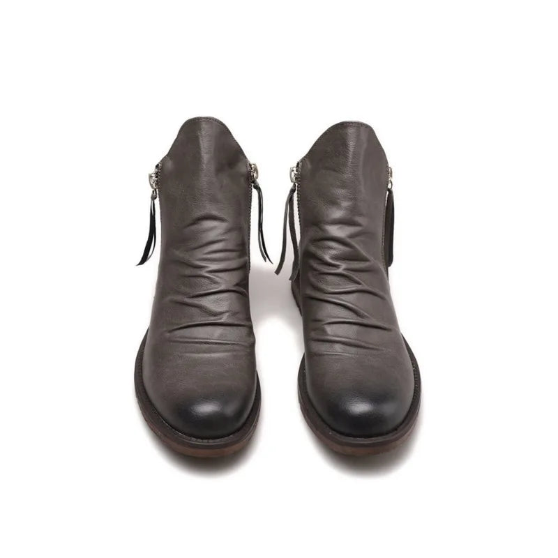 Grant™ | Vintage Zip-Up Ankle Boots