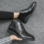 Carlton™ | Elegant Double Monk Strap Boots