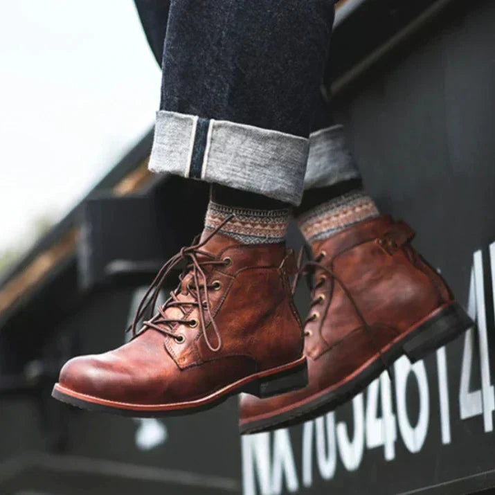 Craig™ | Vintage Lace-Up Ankle Boots