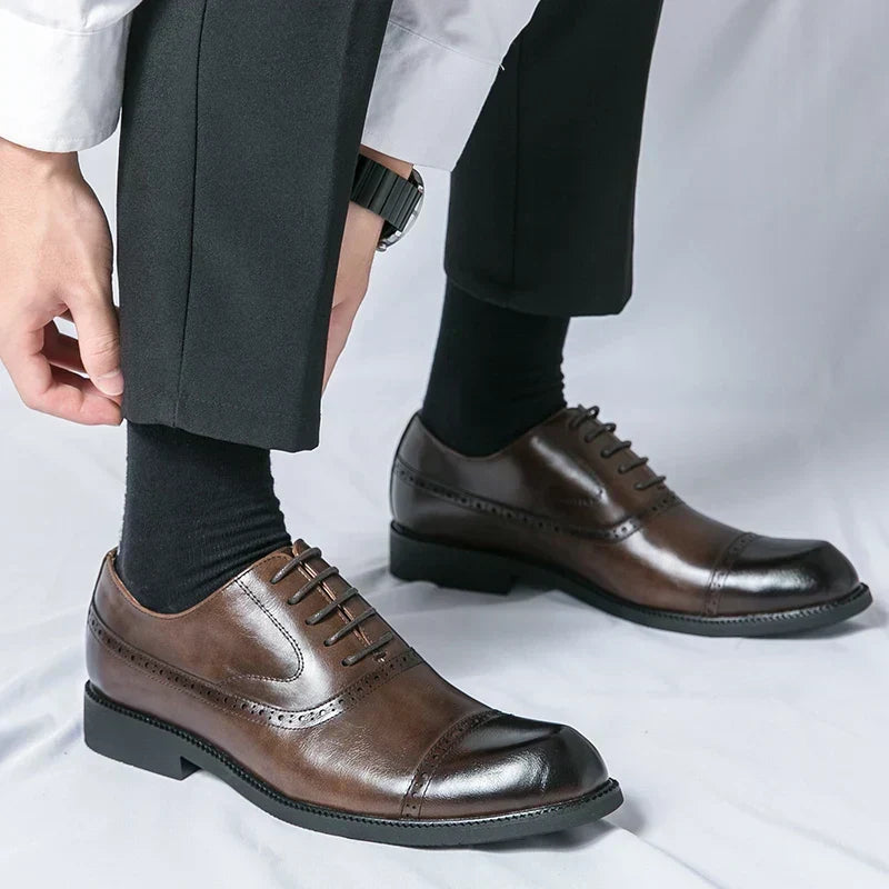 Brent™ | Elegant Cap-Toe Oxford Dress Shoes