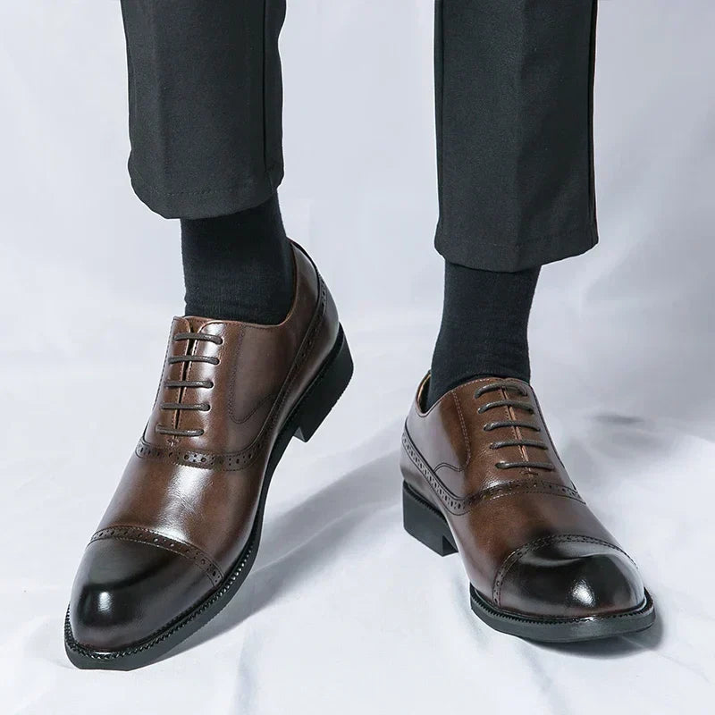 Brent™ | Elegant Cap-Toe Oxford Dress Shoes