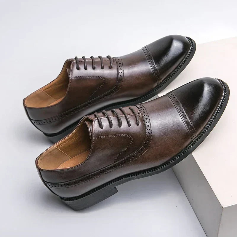 Brent™ | Elegant Cap-Toe Oxford Dress Shoes