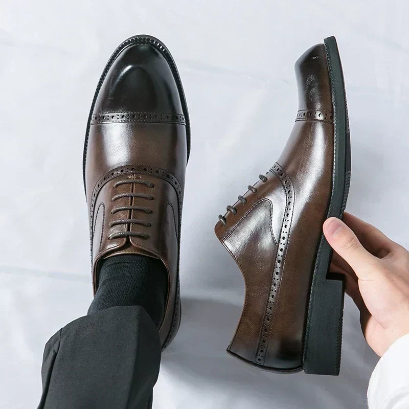 Brent™ | Elegant Cap-Toe Oxford Dress Shoes