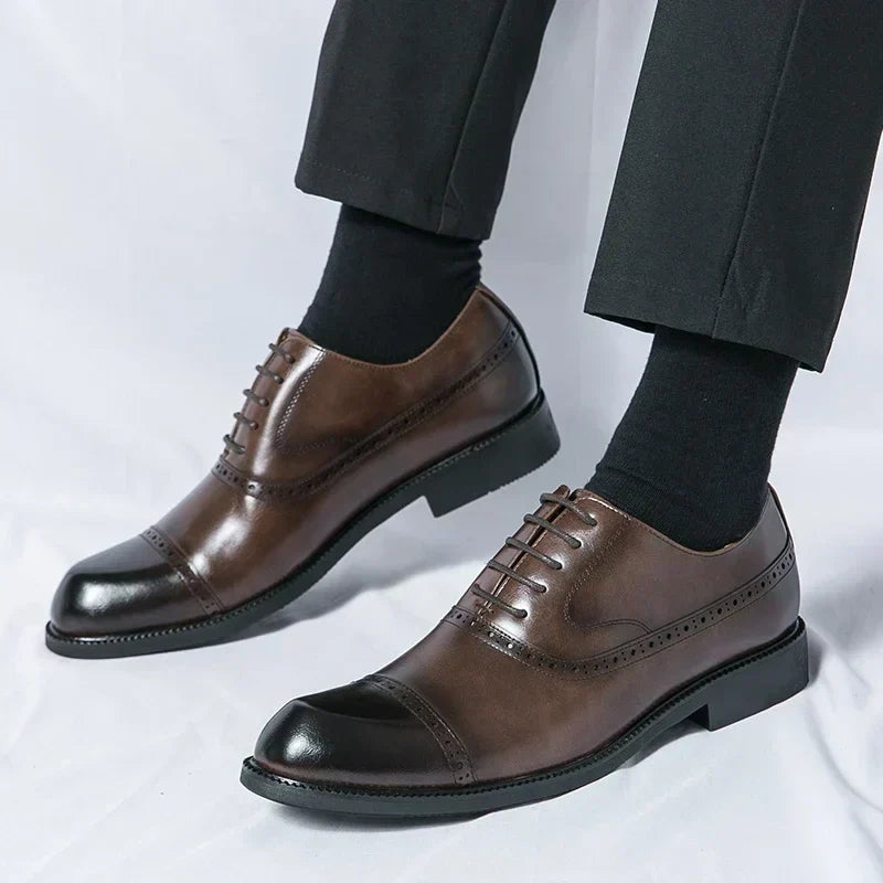 Brent™ | Elegant Cap-Toe Oxford Dress Shoes