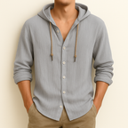 Milton - Relaxed Hooded Button-Up Shirt