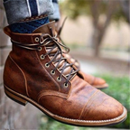 Wayne™ | Vintage Cap-Toe Lace-Up Boots