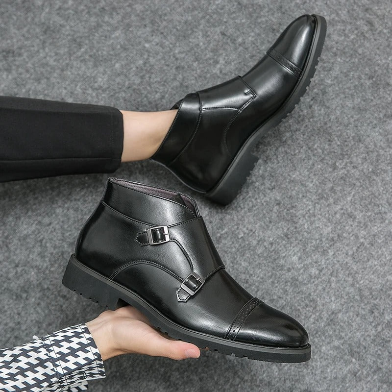 Carlton™ | Elegant Double Monk Strap Boots