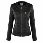 Women’s Hooded Biker Zip Up Jacket