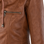 Women’s Hooded Biker Zip Up Jacket