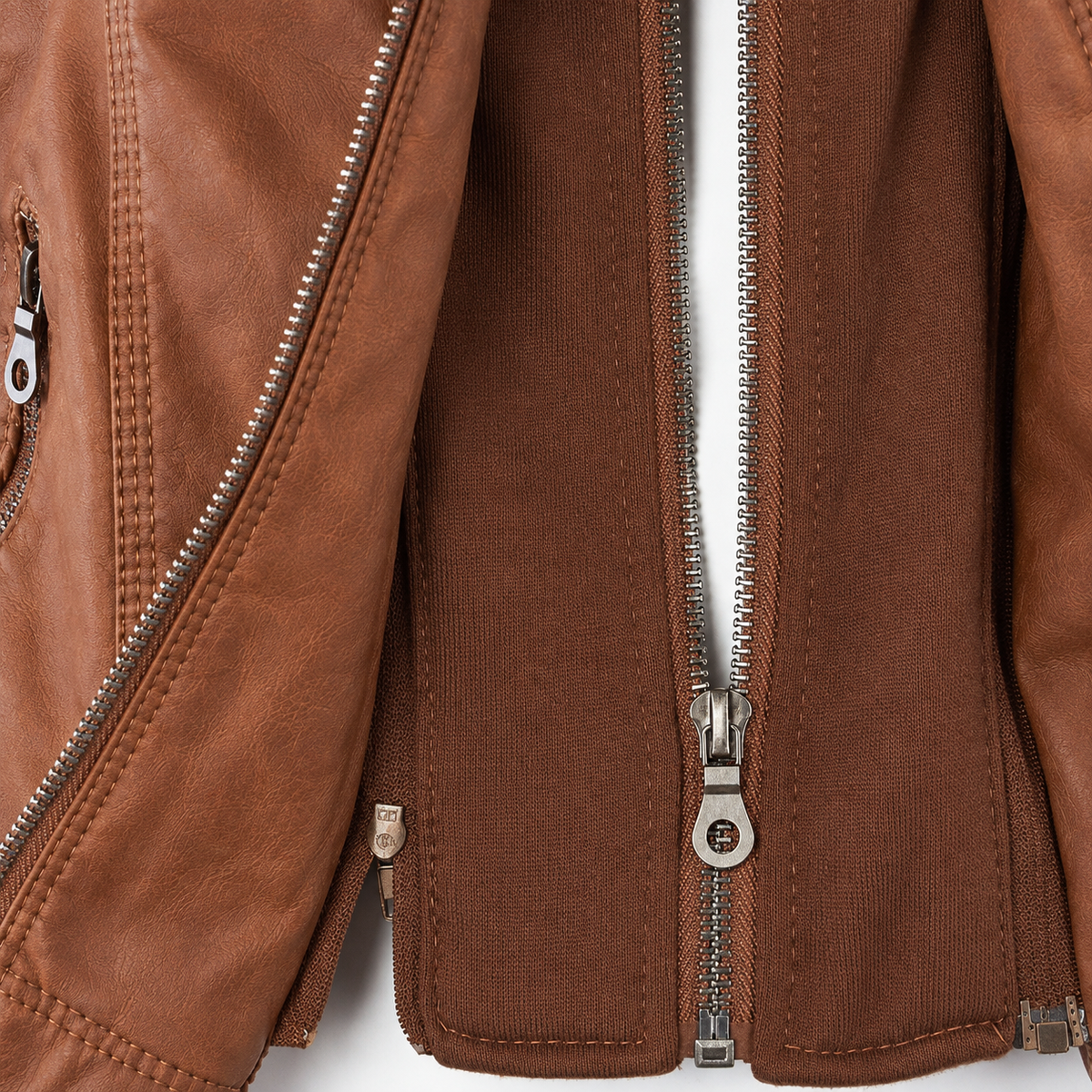 Women’s Hooded Biker Zip Up Jacket