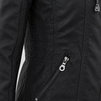 Women’s Hooded Biker Zip Up Jacket