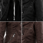 Women’s Hooded Biker Zip Up Jacket
