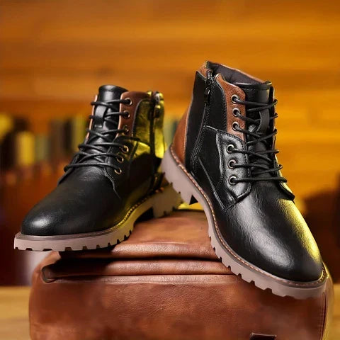 Jeff™ | Rugged Lace-Up Ankle Boots