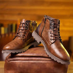 Jeff™ | Rugged Lace-Up Ankle Boots